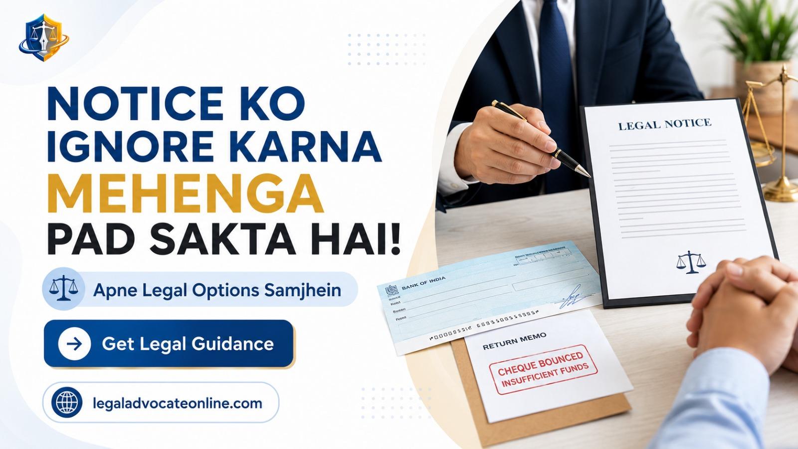 CHEQUE BOUNCE NOTICE MILNE KE BAAD KYA KAREIN? COMPLETE GUIDE